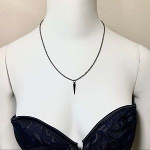Spike Gunmetal Necklace Punk Goth Egirl New